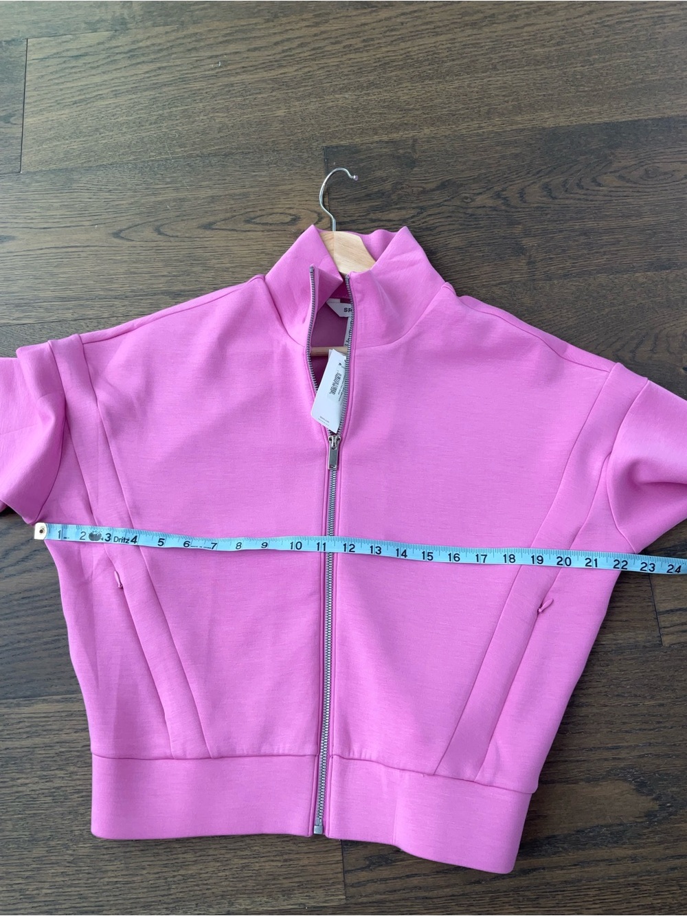 SPANX Air Essentials Pink Zip-Front Track Jacket - Picture 5 of 6